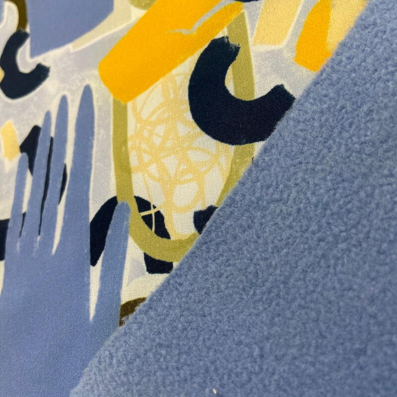 Fleece Backed Soft Shell Fabric - An Abstract Winter Walk - Image 3