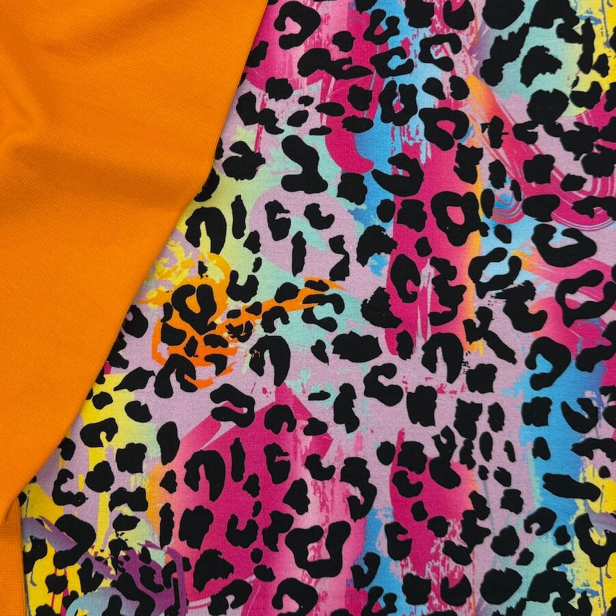 Soft Loop Back French Terry Jersey - Fuchsia Polychrome Leopard Print - Image 10