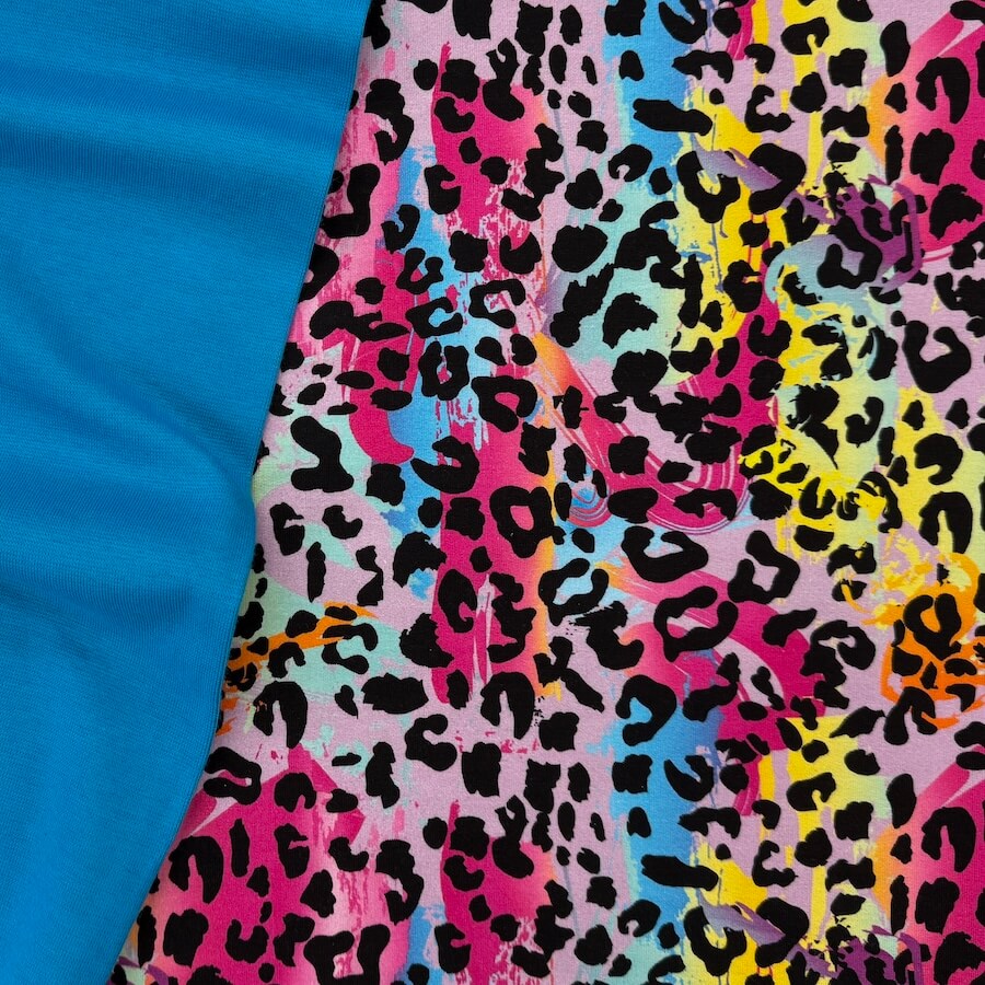 Soft Loop Back French Terry Jersey - Fuchsia Polychrome Leopard Print - Image 11