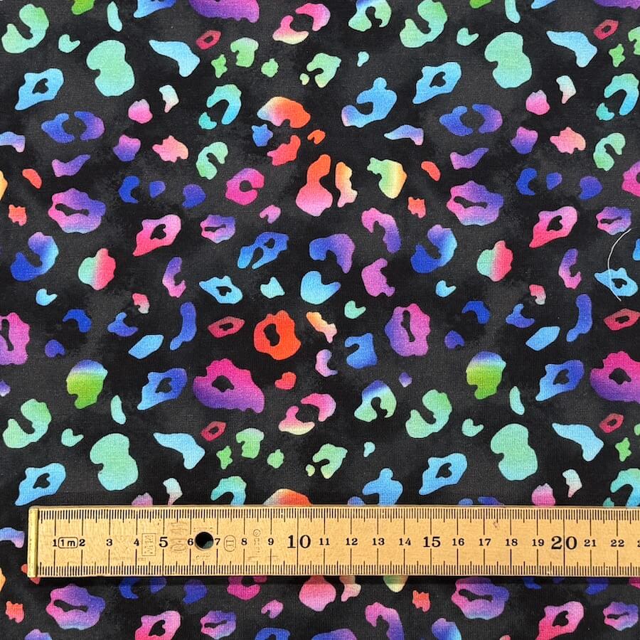 Bamboo Jersey - Rainbow Leopard Print - Image 5