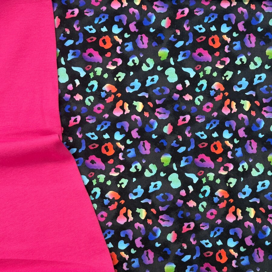 Bamboo Jersey - Rainbow Leopard Print - Image 7