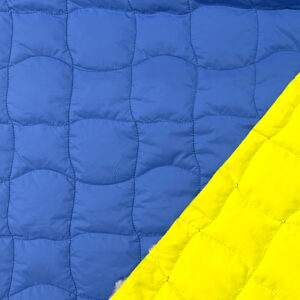 Reversible Quilted Fabric - Blue/Neon
