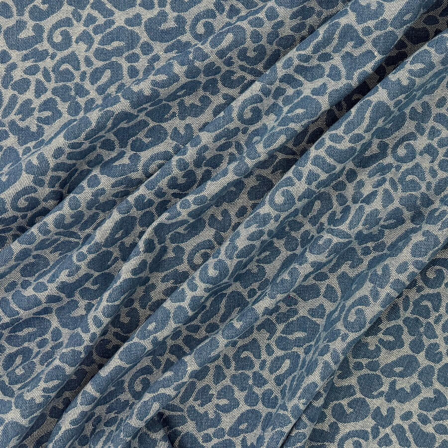 Jacquard Denim - Leopard Print - Light Denim - Image 5