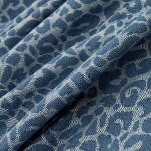 Jacquard Denim - Leopard Print - Light Denim