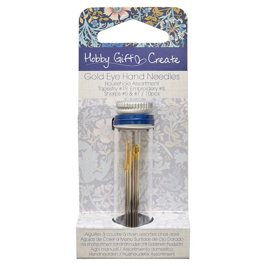 William Morris Inspired Sewing Gifts: Gold Eye Household Handsewing Needles