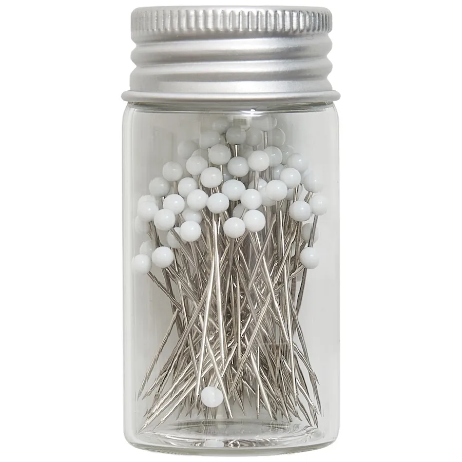 William Morris Inspired Sewing Gifts: Glass Head Pins in a Jar - Image 3