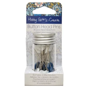 William Morris Inspired Sewing Gifts: Heat Resistant Button Head Pins in a Jar