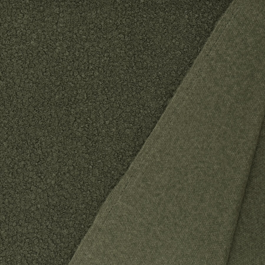 Textured Boucle Fabric - Khaki - Image 3