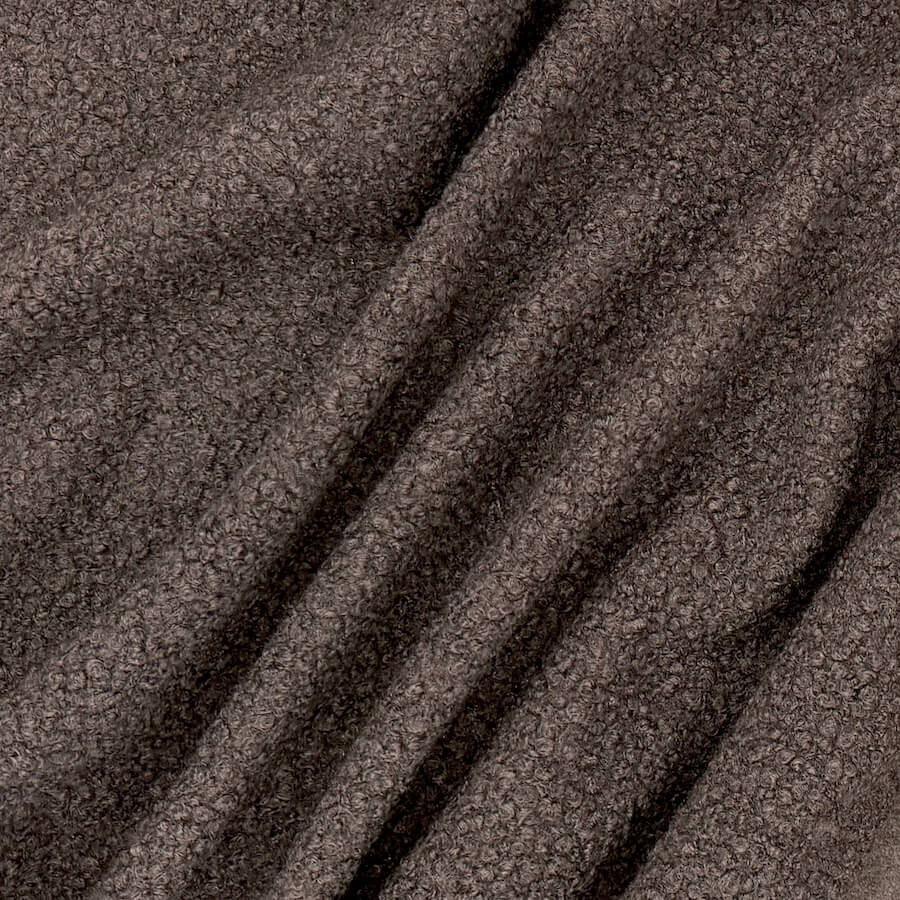 Textured Boucle Fabric - Dark Brown