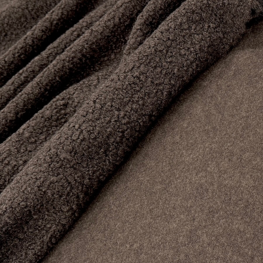 Textured Boucle Fabric - Dark Brown - Image 4