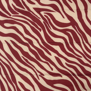 Mies & Moos Quilted Fabric - Bordeaux/Cream Animal Print