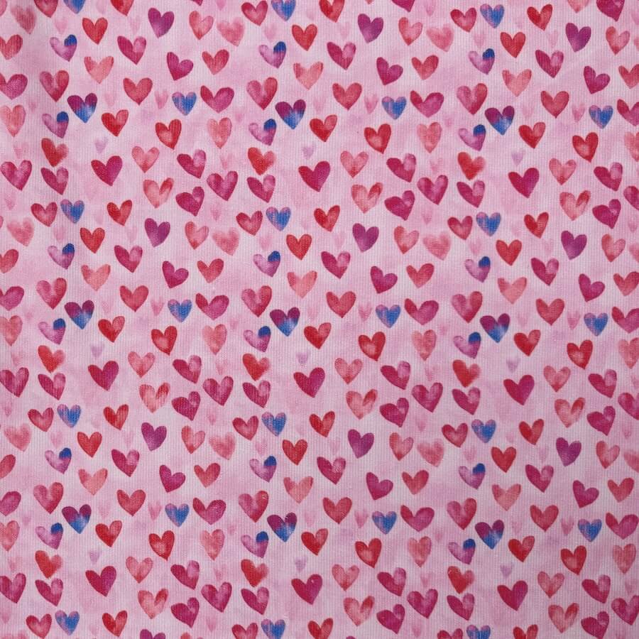 Little Johnny Fabrics 100% Cotton Printed Needlecord - Hearts - Image 6