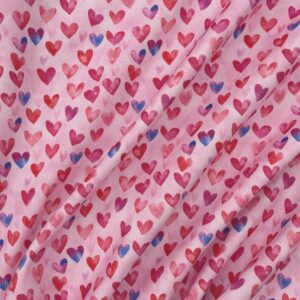Little Johnny Fabrics 100% Cotton Printed Needlecord - Hearts