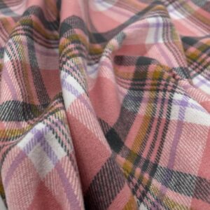Yarn Dyed 100% Cotton Flannel - Pink/Lilac