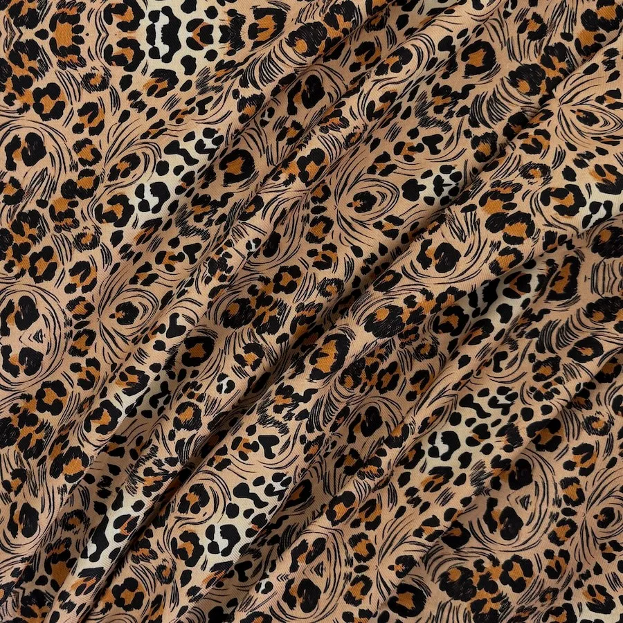 Cotton Viscose Twill - Animal Print
