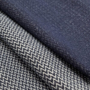 Jacquard Denim - Herringbone - Dark Indigo