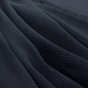 Cotton Elastane Soft Ribbed Jersey - Navy