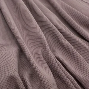 Cotton Elastane Soft Ribbed Jersey - Light Mauve