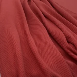 Cotton Elastane Soft Ribbed Jersey - Red