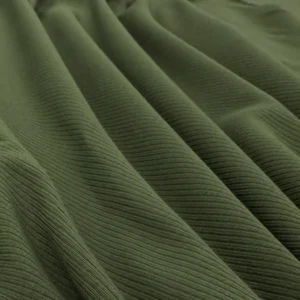 Cotton Elastane Soft Ribbed Jersey - Khaki