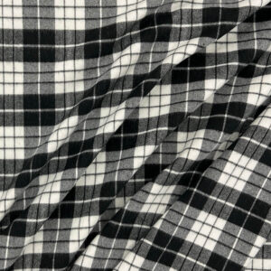 Brisbane Moss 100% Brushed Cotton - Black/Ecru Check