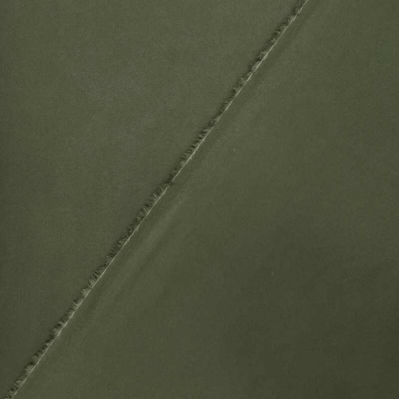 Brushed Stretch Cotton Canvas - Olive - Image 4