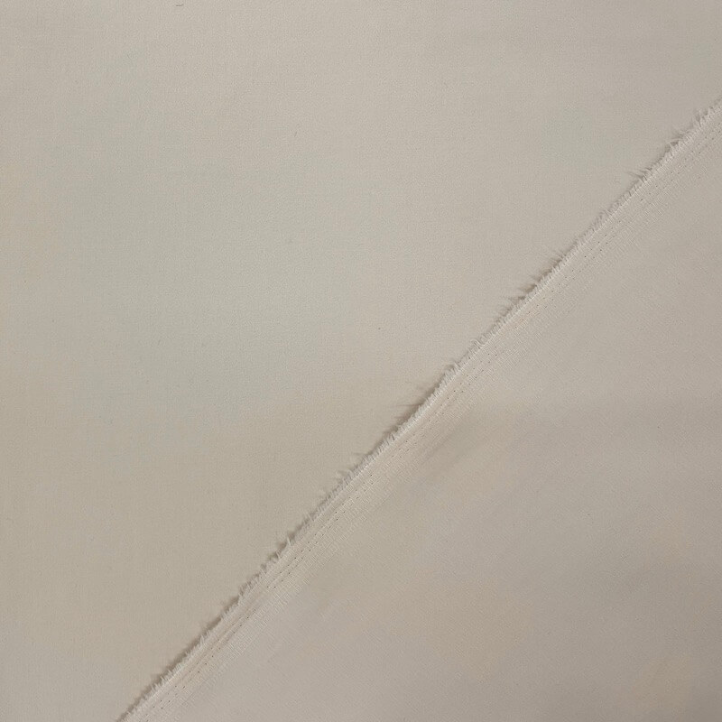 Brushed Stretch Cotton Canvas - Ecru - Image 3