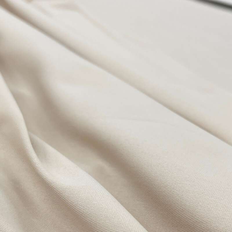 Brushed Stretch Cotton Canvas - Ecru - Image 5