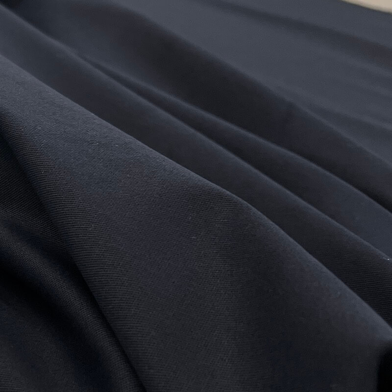 Brushed Stretch Cotton Canvas - Navy