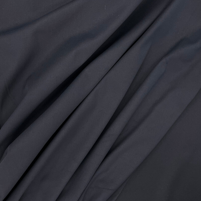 Brushed Stretch Cotton Canvas - Navy - Image 4