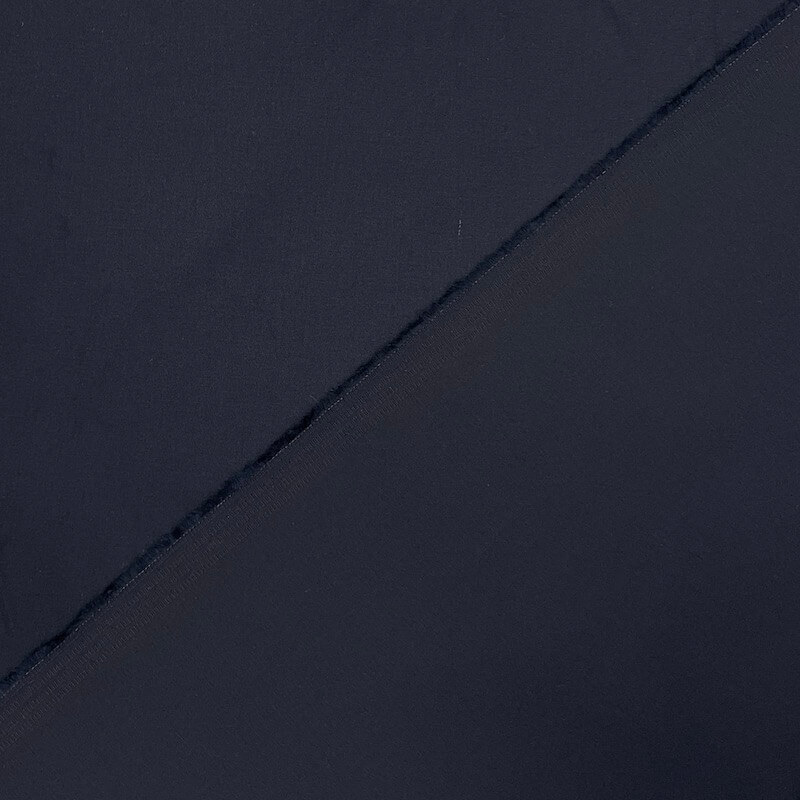 Brushed Stretch Cotton Canvas - Navy - Image 3