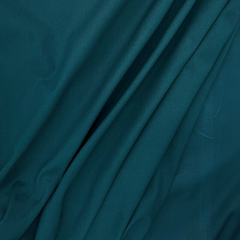 Brushed Stretch Cotton Canvas - Petrol - Image 3