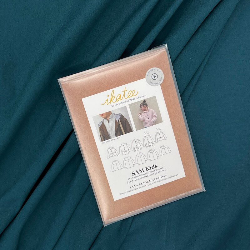 Brushed Stretch Cotton Canvas - Petrol - Image 2