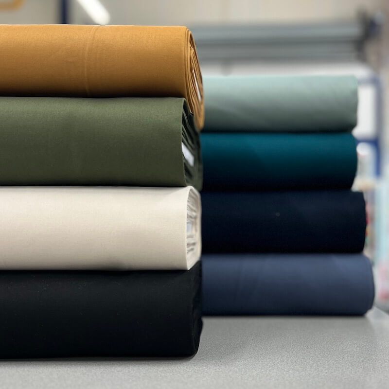 Brushed Stretch Cotton Canvas - Petrol - Image 8