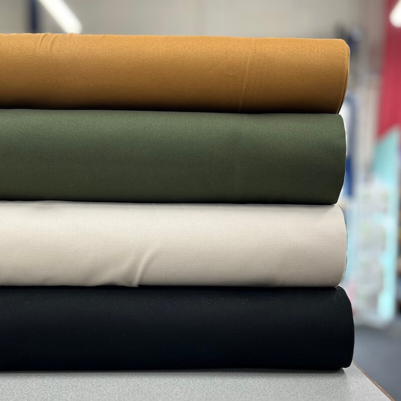 Brushed Stretch Cotton Canvas - Petrol - Image 7
