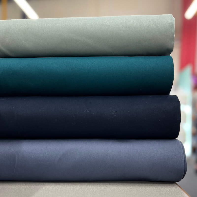 Brushed Stretch Cotton Canvas - Petrol - Image 6