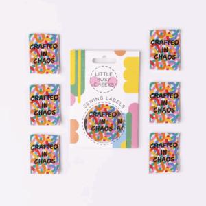 Pack of 4 Woven Sewing Labels by Little Rosy Cheeks – Crafted in Chaos