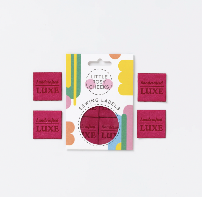 Pack of 4 Velvet Sewing Labels by Little Rosy Cheeks – Handcrafted Luxe