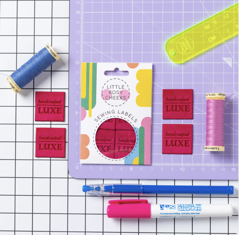Pack of 4 Velvet Sewing Labels by Little Rosy Cheeks – Handcrafted Luxe - Image 3