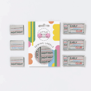 Pack of 6 Woven Sewing Labels by Little Rosy Cheeks – Early Night Club