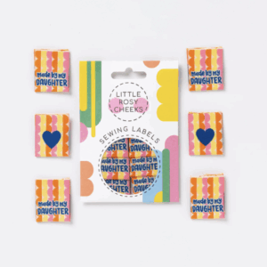 Pack of 6 Woven Sewing Labels by Little Rosy Cheeks – Made by my Daughter