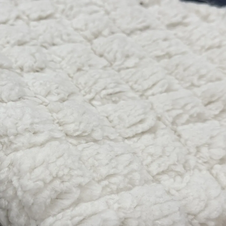 Pre Quilted Denim Chambray and Sherpa Fleece - Image 5