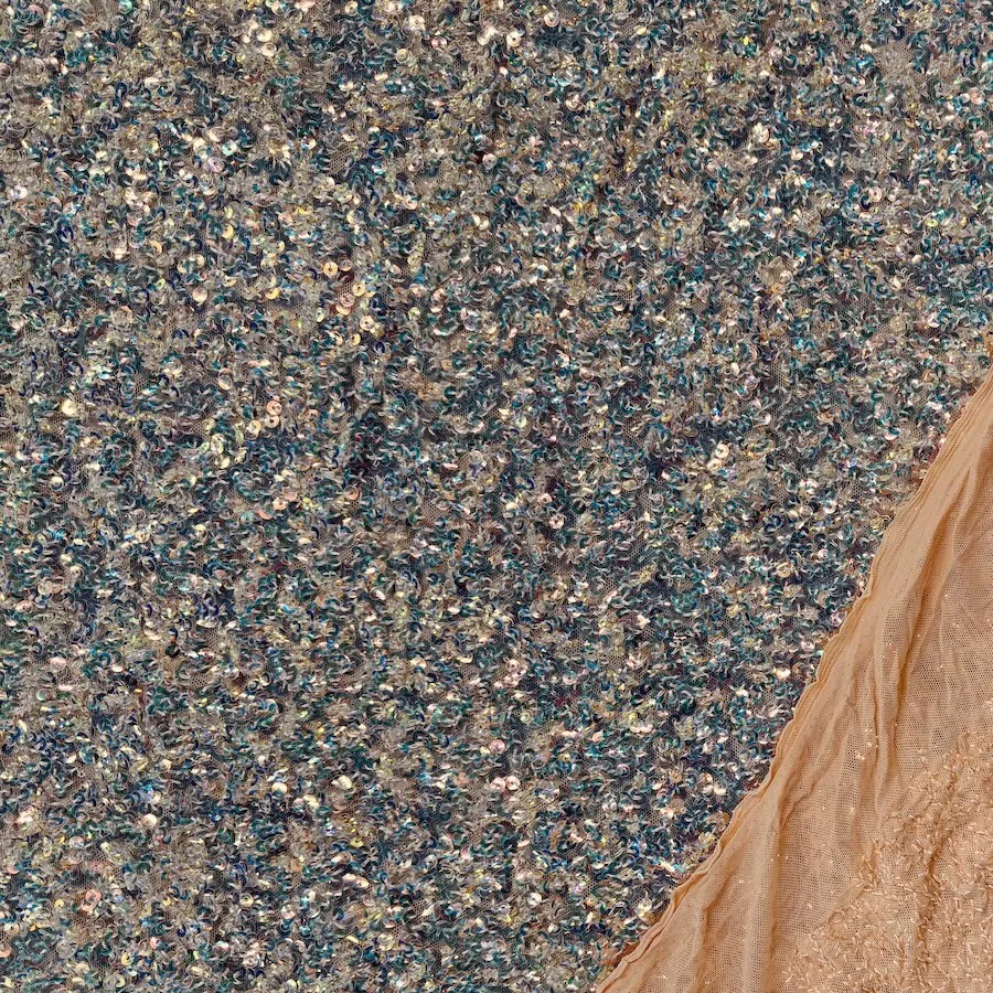 Pearlescent Sequins on Stretch Mesh - Image 3