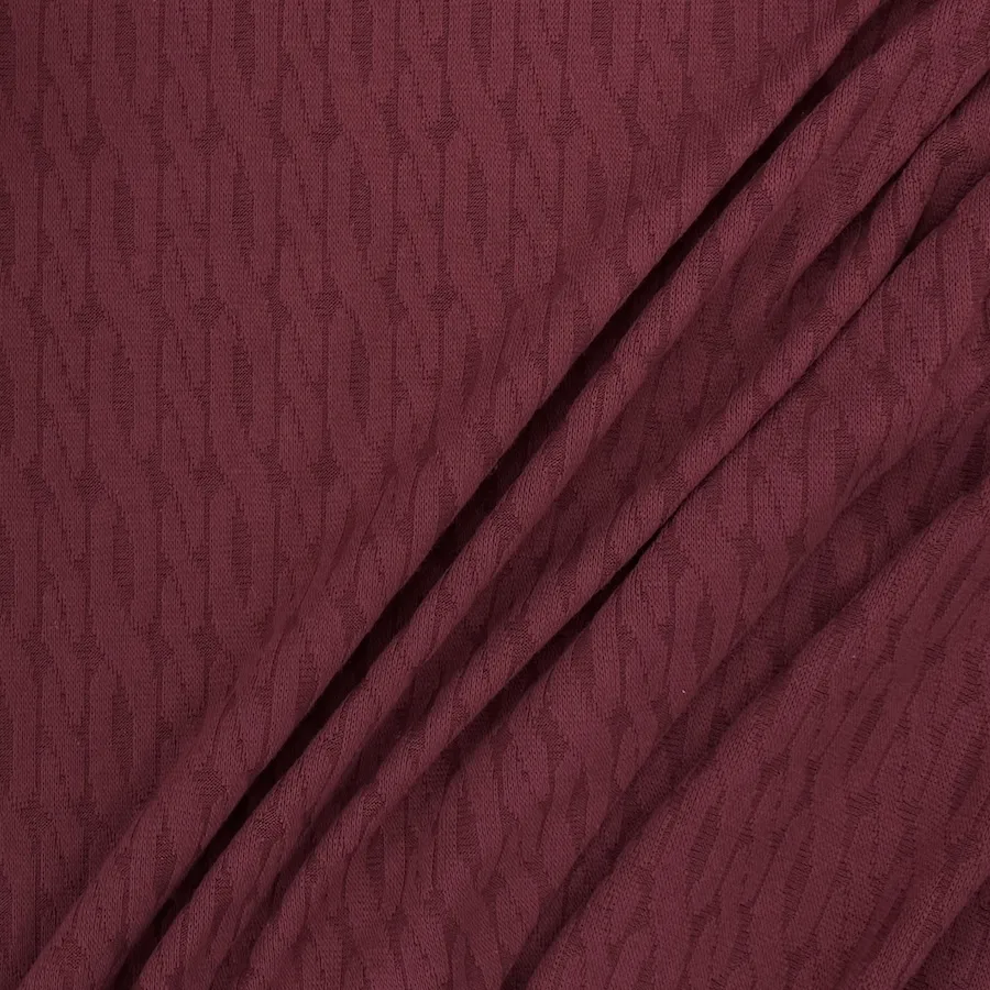 Double Knit Cable Jersey - Bordeaux