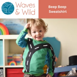 Waves & Wild Beep Beep Sweatshirt PDF Pattern - Child