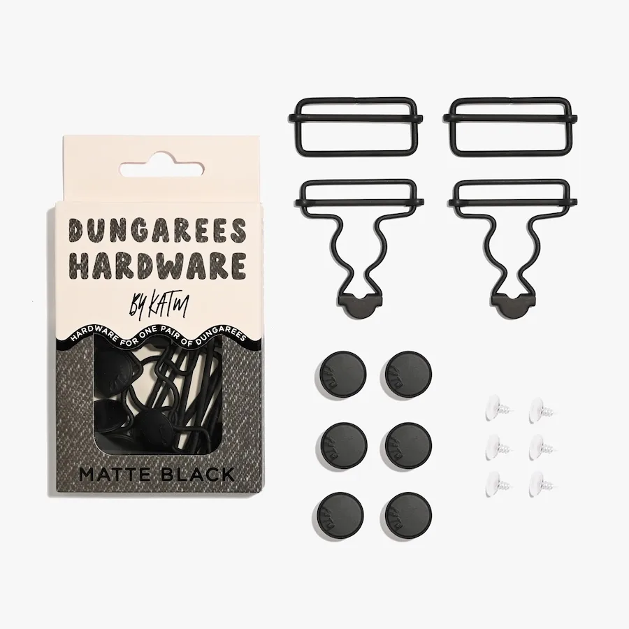 Kylie and the Machine Dungarees Hardware Kit - Matte Black