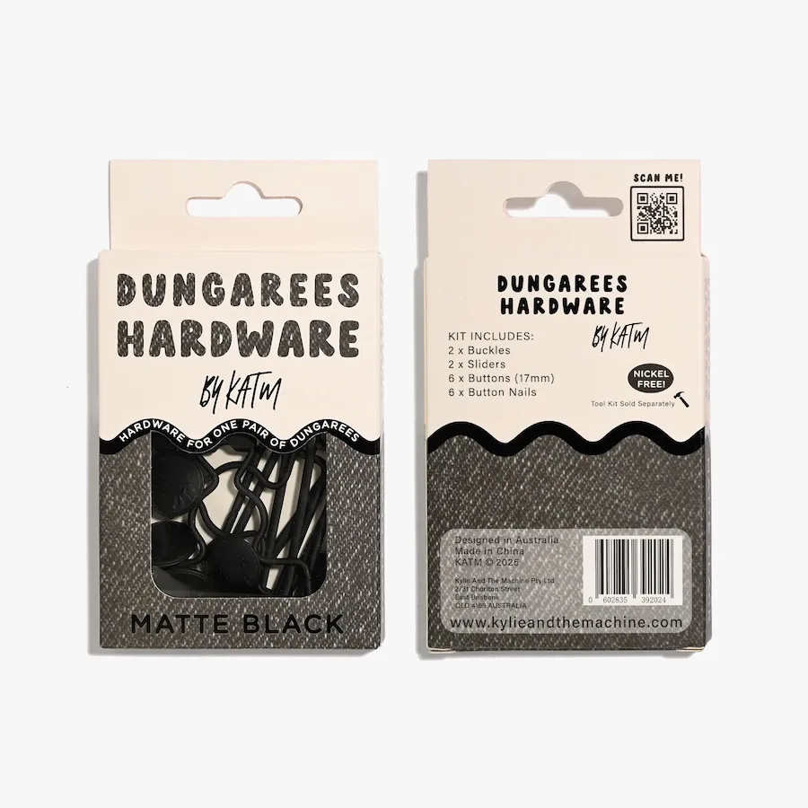 Kylie and the Machine Dungarees Hardware Kit - Matte Black - Image 2