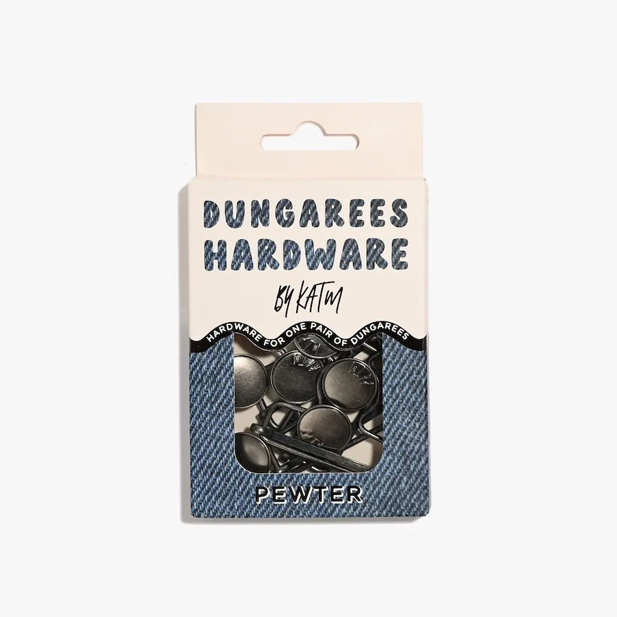 Kylie and the Machine Dungarees Hardware Kit - Pewter - Image 3