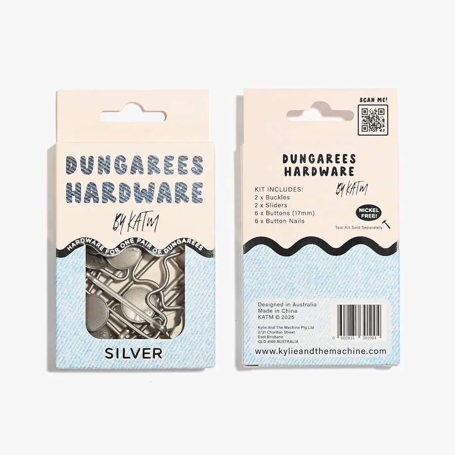 Kylie and the Machine Dungarees Hardware Kit - Silver - Image 2