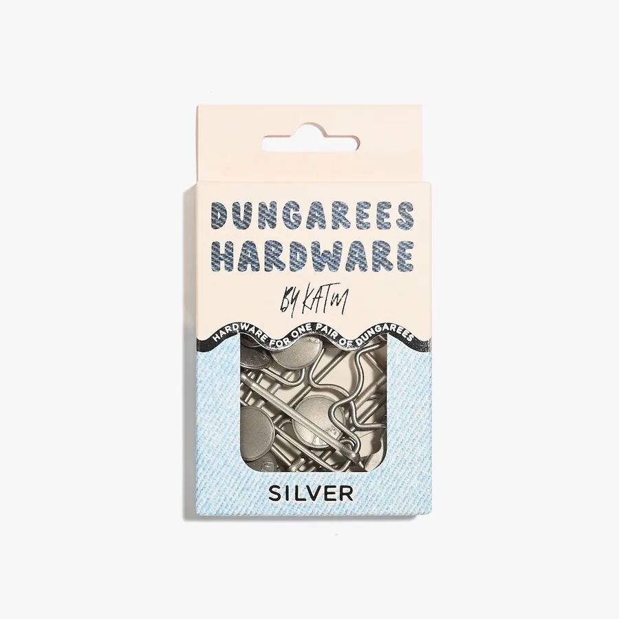 Kylie and the Machine Dungarees Hardware Kit - Silver - Image 3